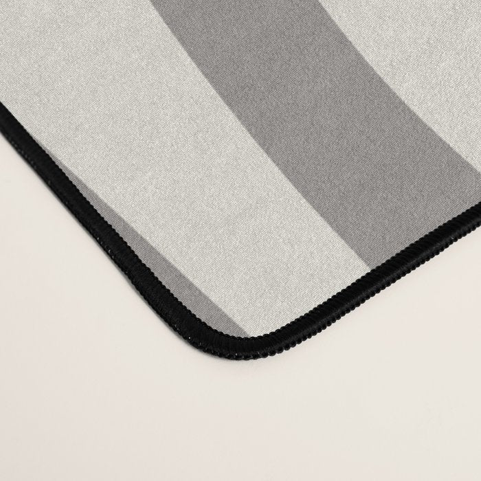Mid Century Modern Retro Lounge Striped Ogee Pattern Gray Ochre Cream Desk Mat Gallery Image 4