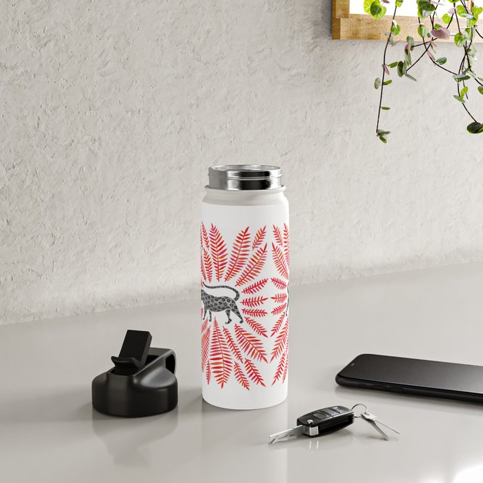 Black Jaguar - Red Leaf Palette Water Bottle Gallery Image 5