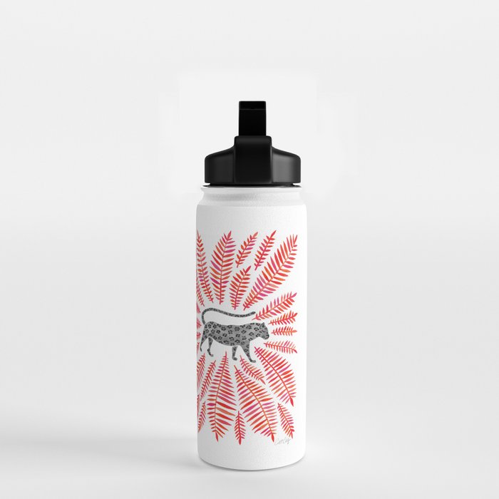 Black Jaguar - Red Leaf Palette Water Bottle Gallery Image 2
