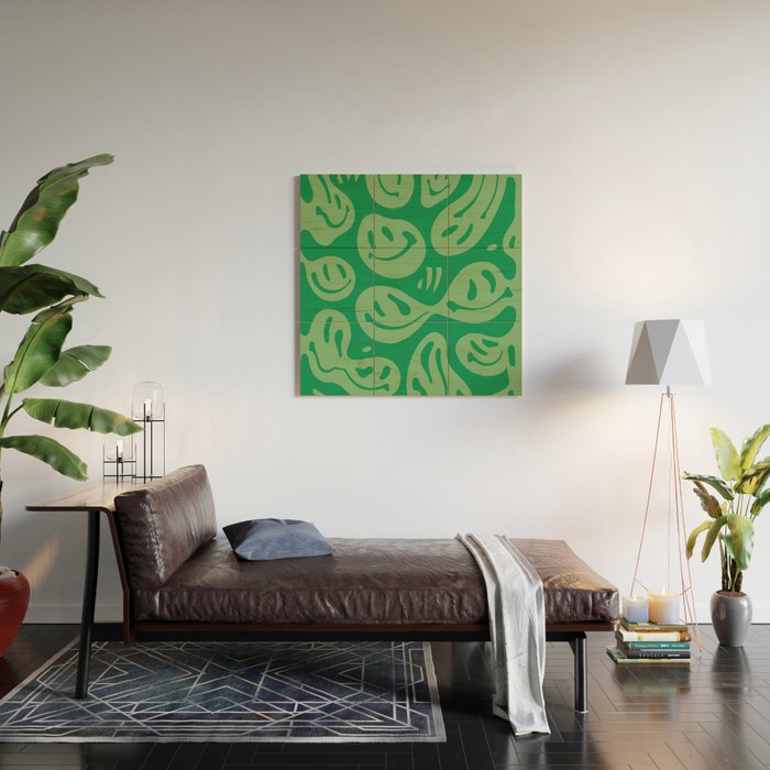 Money Green Melted Happiness Wood Wall Art Gallery Image 2