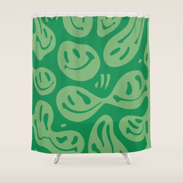 Money Green Melted Happiness Shower Curtain Gallery Image 1