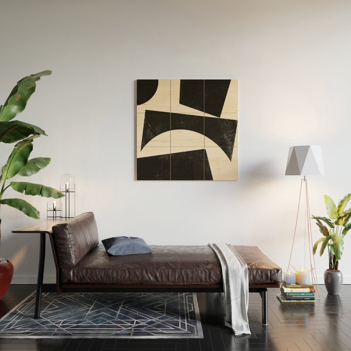 Modern Shape 04 Wood Wall Art Gallery Image 2