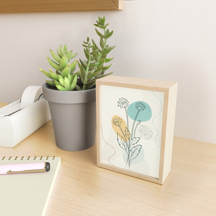 Little Line Flowers Mini Art Print Gallery Image 2