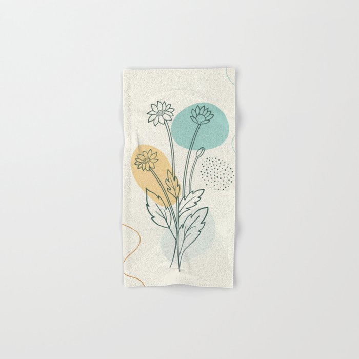 Little Line Flowers Bath Towel Gallery Image 1