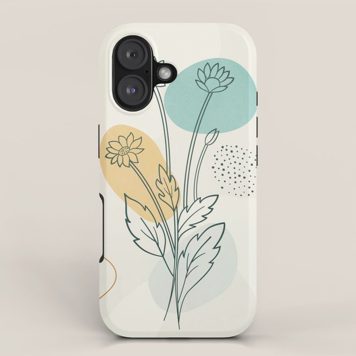 Little Line Flowers iPhone Case Gallery Image 1