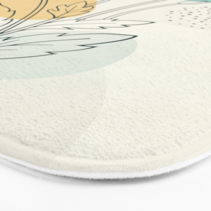 Little Line Flowers Bath Mat Gallery Image 3
