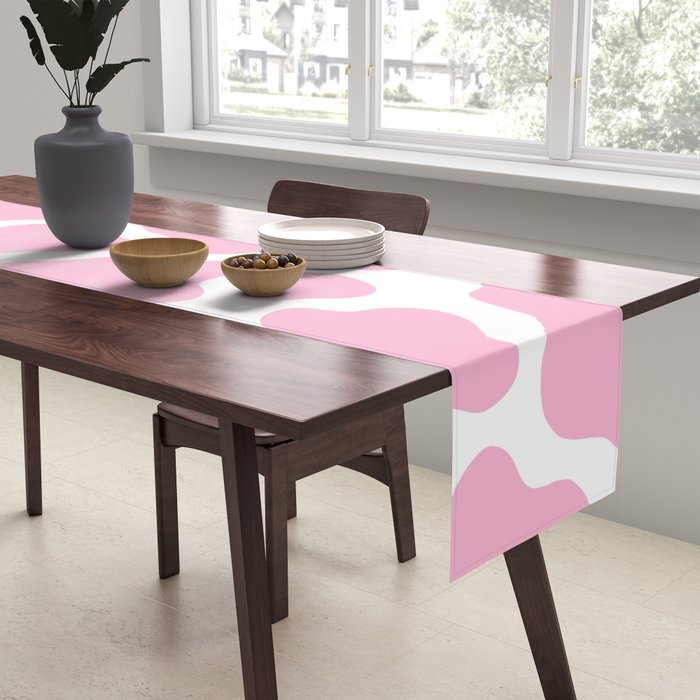 Pink Cow Print Table Runner Gallery Image 2