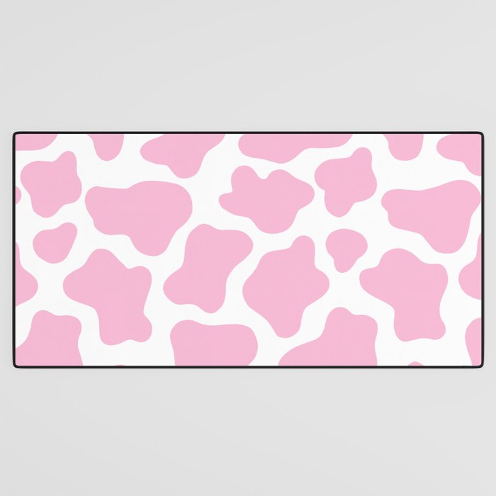Pink Cow Print Desk Mat Gallery Image 3
