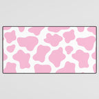 Pink Cow Print Desk Mat Gallery Image 3