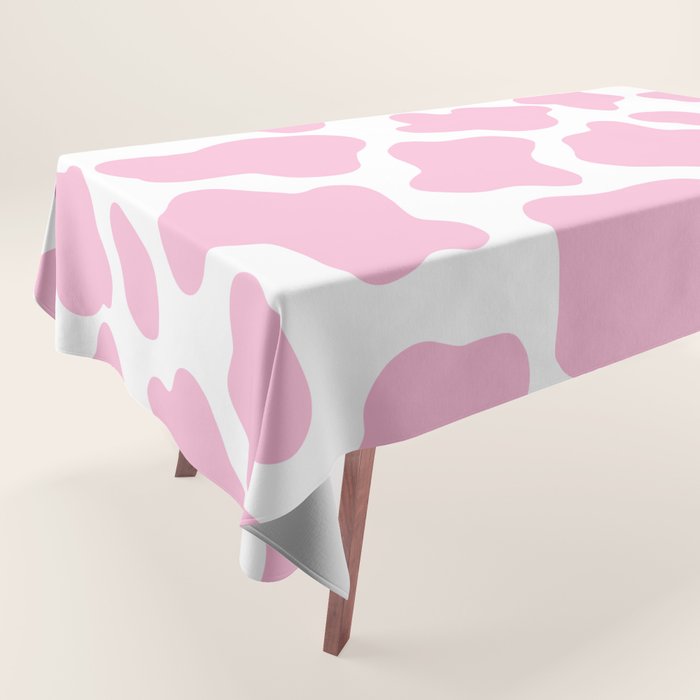 Pink Cow Print Tablecloth Gallery Image 1