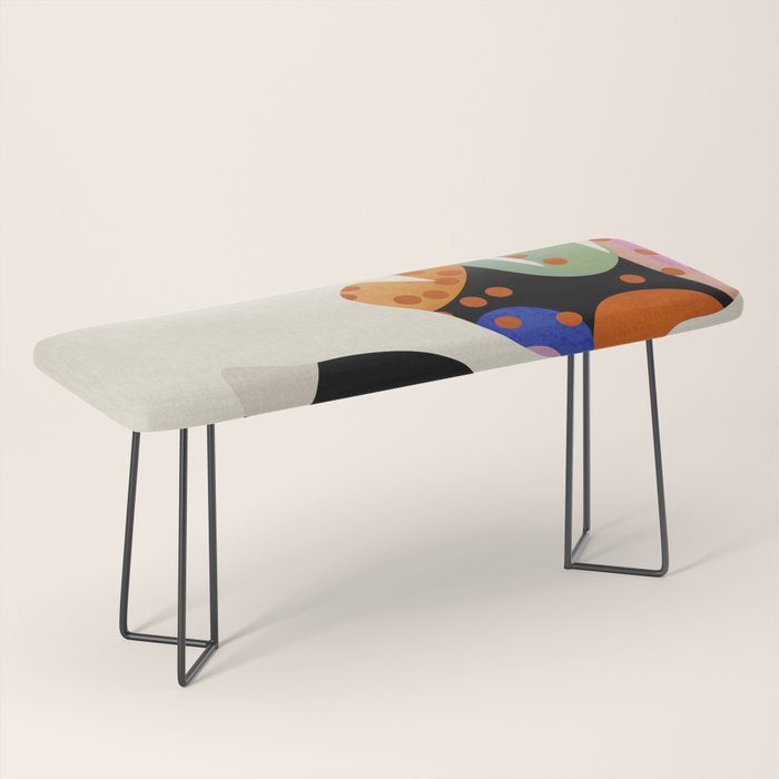 abstract whimsical flower minimal Bench Gallery Image 1