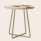 abstract whimsical flower minimal Side Table Gallery Image 1