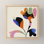 abstract whimsical flower minimal Mini Art Print Gallery Image 1