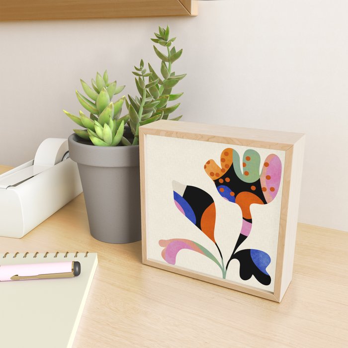abstract whimsical flower minimal Mini Art Print Gallery Image 2