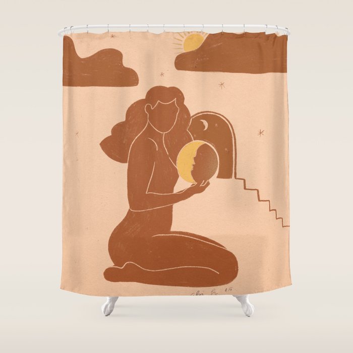 Holding The sun Shower Curtain Gallery Image 1