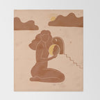 Holding The sun Throw Blanket Gallery Image 2