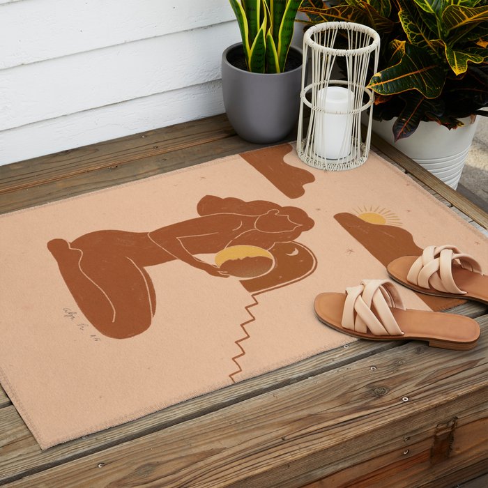 Holding The sun Outdoor Rug Gallery Image 2