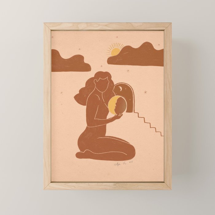 Holding The sun Mini Art Print Gallery Image 1