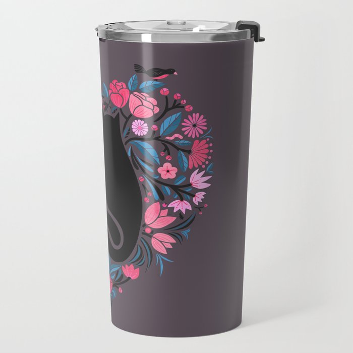 I Heart Cats and Flowers Travel Mug Gallery Image 2