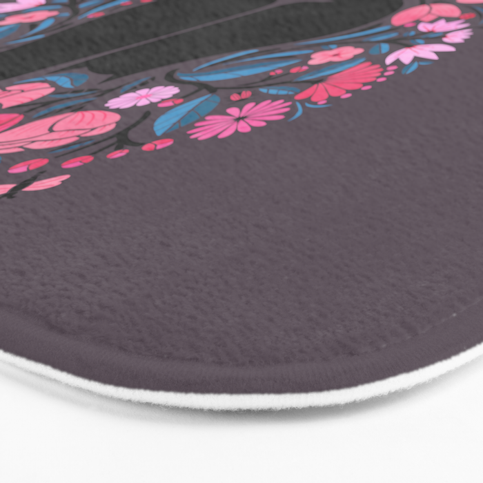 I Heart Cats and Flowers Bath Mat Gallery Image 3