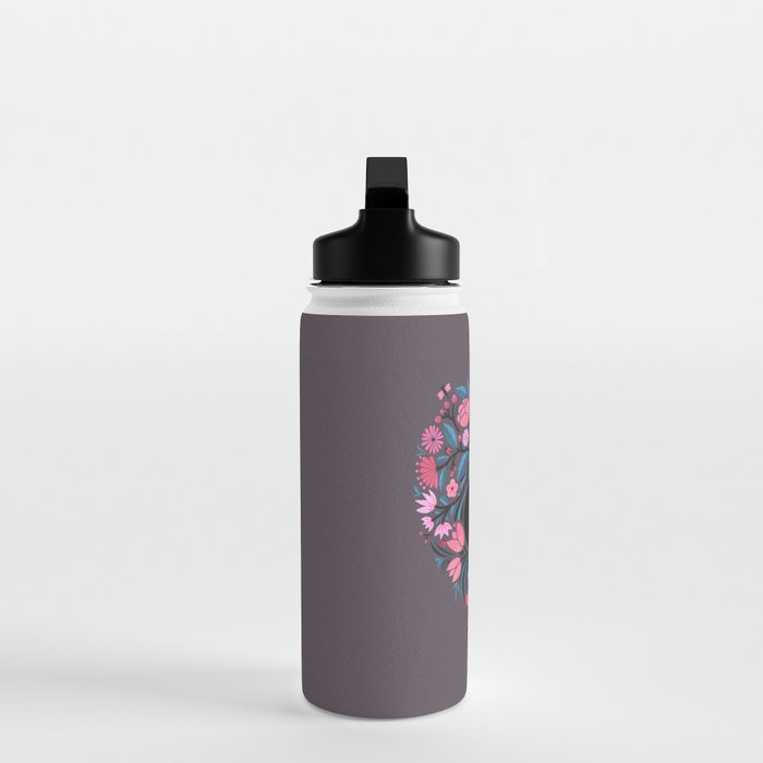 I Heart Cats and Flowers Water Bottle Gallery Image 3