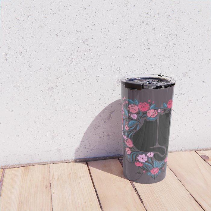 I Heart Cats and Flowers Travel Mug Gallery Image 4
