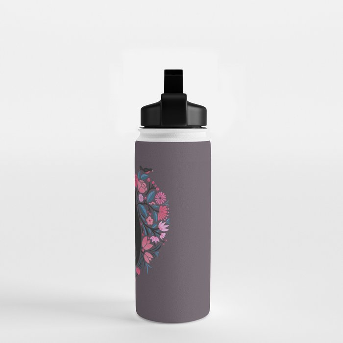 I Heart Cats and Flowers Water Bottle Gallery Image 2