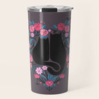 I Heart Cats and Flowers Travel Mug Gallery Image 1