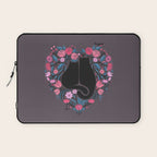 I Heart Cats and Flowers Laptop Sleeve Gallery Image 1