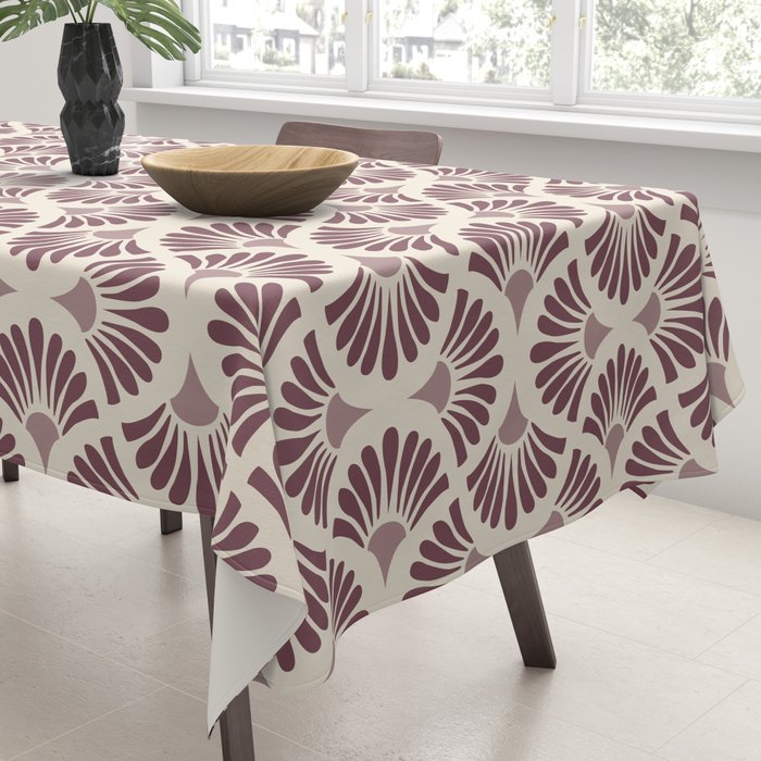 Vintage Fan Shell Pattern Tablecloth Gallery Image 3