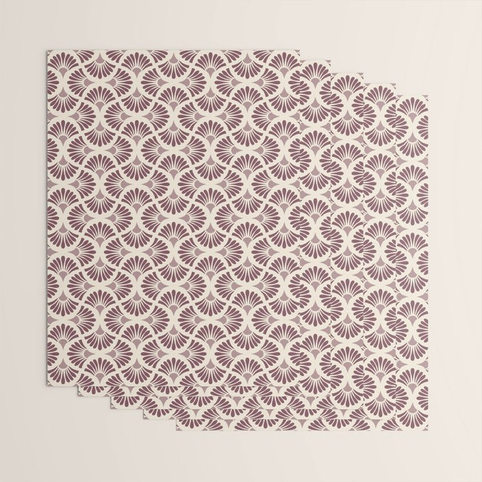 Vintage Fan Shell Pattern Wrapping Paper Gallery Image 3