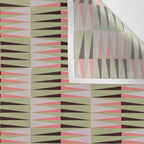 Geometric pattern rose and light green Wall Tapestry Gallery Image 3