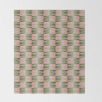 Geometric pattern rose and light green Throw Blanket Gallery Image 2