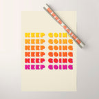 KEEP GOING - POSITIVE QUOTE Wrapping Paper Gallery Image 1
