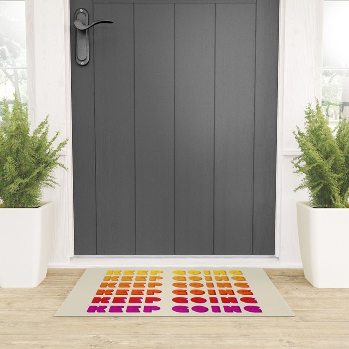 KEEP GOING - POSITIVE QUOTE Welcome Mat Gallery Image 3