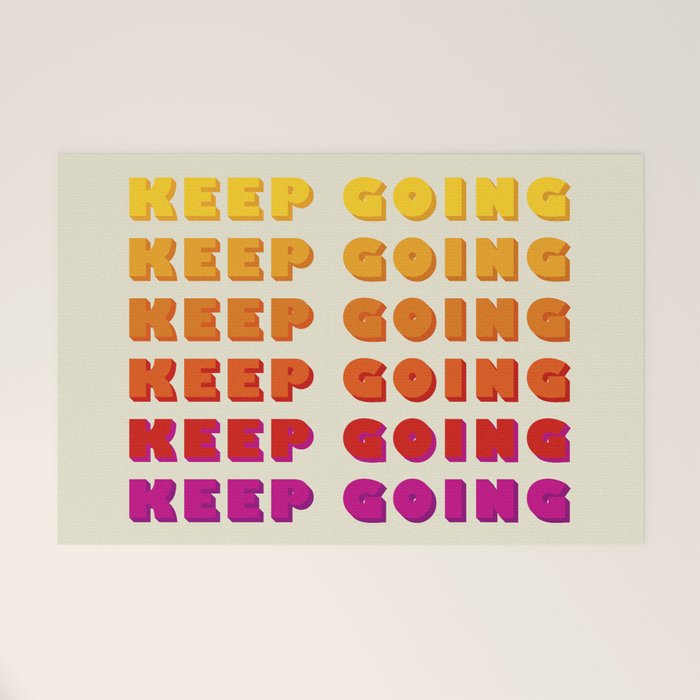 KEEP GOING - POSITIVE QUOTE Welcome Mat Gallery Image 1