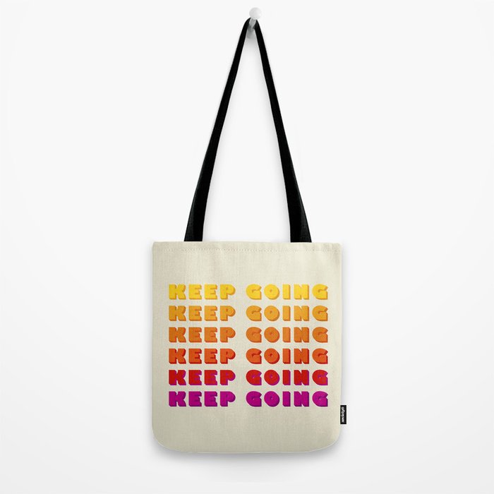 KEEP GOING - POSITIVE QUOTE Tote Bag Gallery Image 2