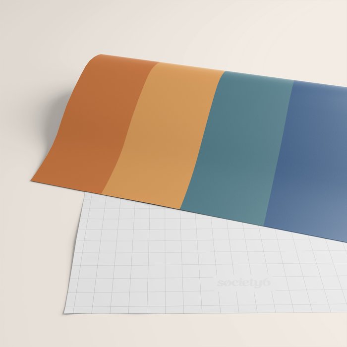 70's Retro Sunset Wrapping Paper Gallery Image 2