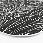 BW starry abstract mosaic A Bath Mat Gallery Image 3