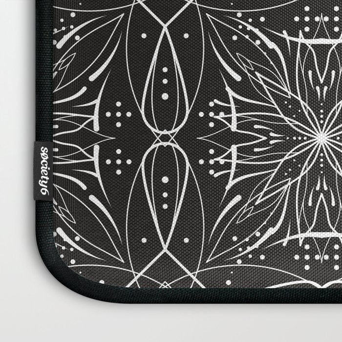 BW starry abstract mosaic A Laptop Sleeve Gallery Image 3