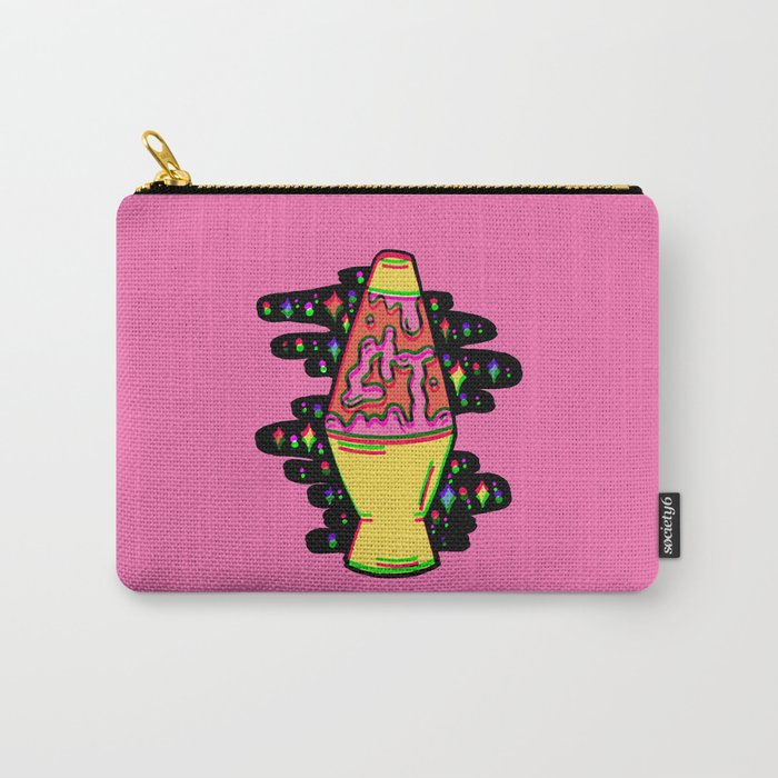 Lit Lava Lamp in pink in 3D Carry All Pouch Gallery Image 1