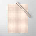 Gingham Plaid Pattern - Warm Neutral Tan Wrapping Paper Gallery Image 1