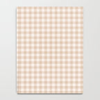 Gingham Plaid Pattern - Warm Neutral Tan Notebook Gallery Image 4