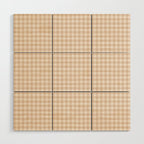 Gingham Plaid Pattern - Warm Neutral Tan Wood Wall Art Gallery Image 1