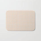 Gingham Plaid Pattern - Warm Neutral Tan Bath Mat Gallery Image 1