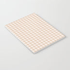 Gingham Plaid Pattern - Warm Neutral Tan Notebook Gallery Image 3