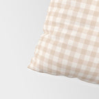 Gingham Plaid Pattern - Warm Neutral Tan Pillow Sham Gallery Image 4