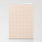 Gingham Plaid Pattern - Warm Neutral Tan Stationery Card Gallery Image 2