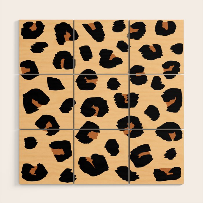 Leopard Print Wood Wall Art Gallery Image 1