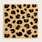 Leopard Print Wood Wall Art Gallery Image 1